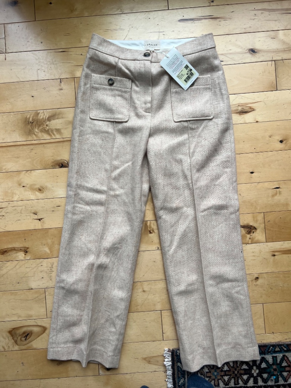 Sezane Emilio trouser in ecru wool size 38 - Picture 4 of 4